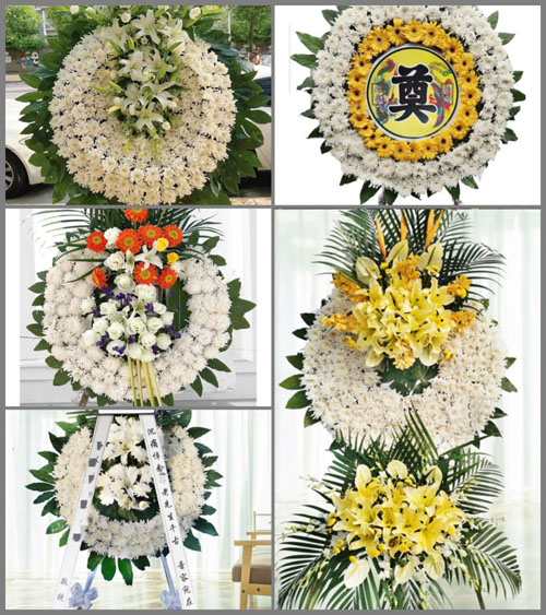 广东梅州市五华县岐岭镇王化村花圈速递